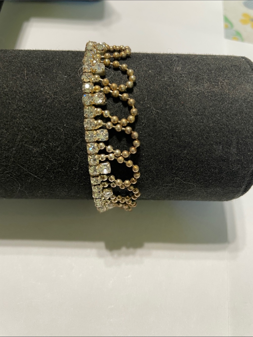 Gold-Tone Crystal Loop Bracelet